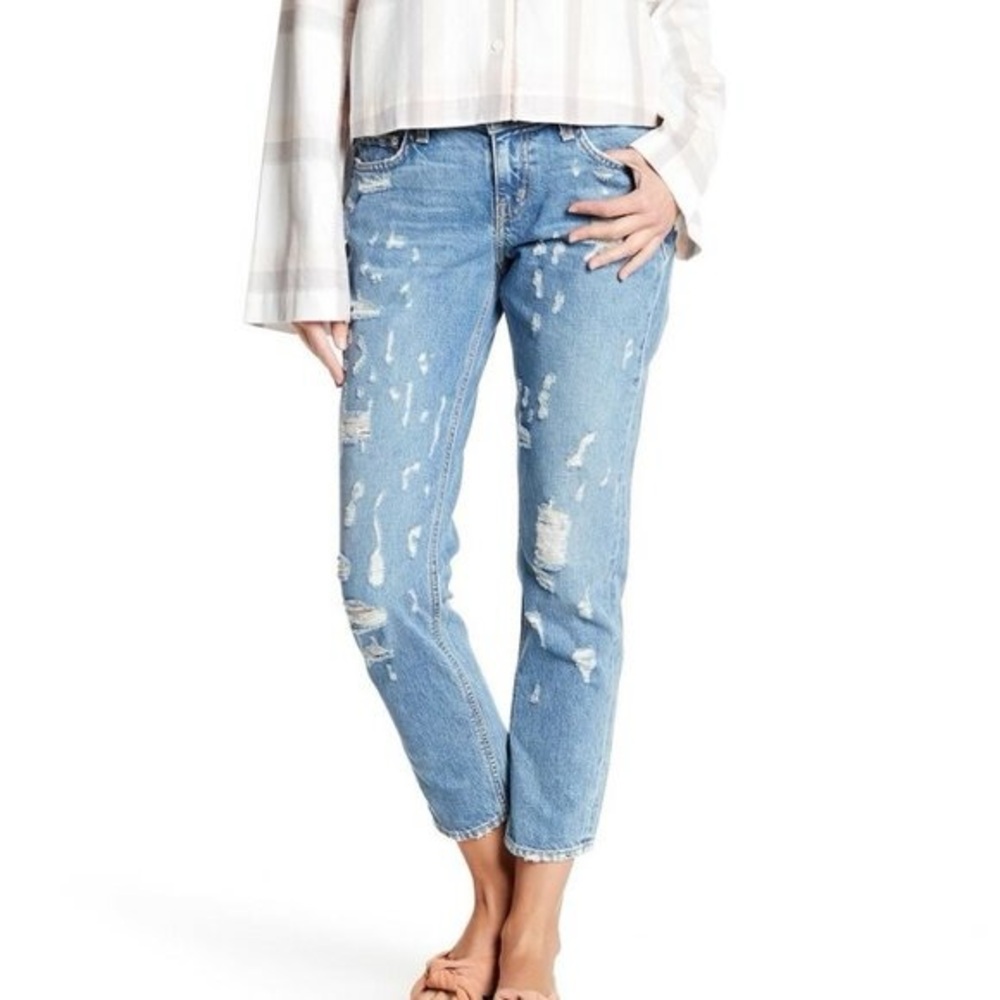 Derek Lam 10 Crosby Jeans Women’s Size 27 Mila Girlfriend Crop Distressed NWT